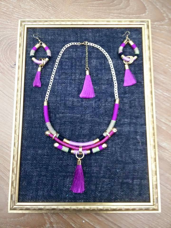 Purple Harmonic Chromatic Thread Jewelry Suite