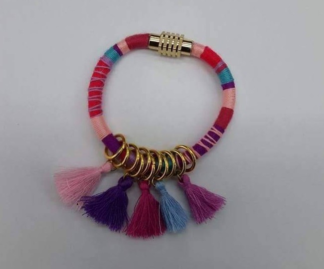 Precision Wrapped Mandala Fiber Earrings