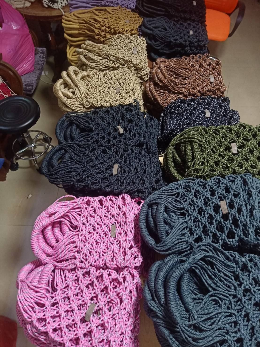 Spatial Macramé Backdrop Installation